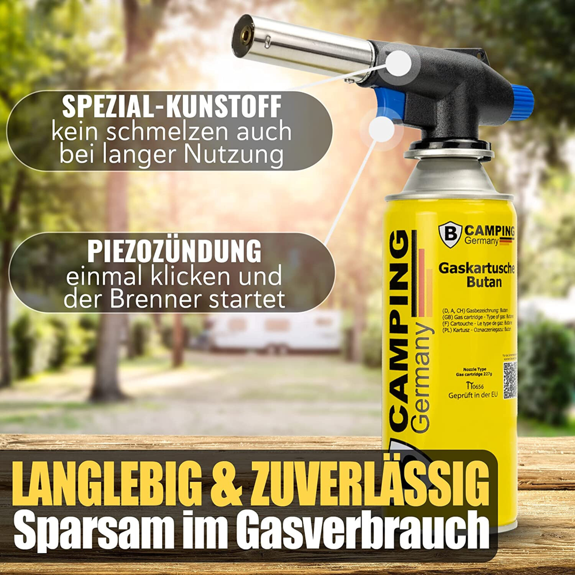 Gasbranderset inclusief butaangaspatronen (keukenbrander)