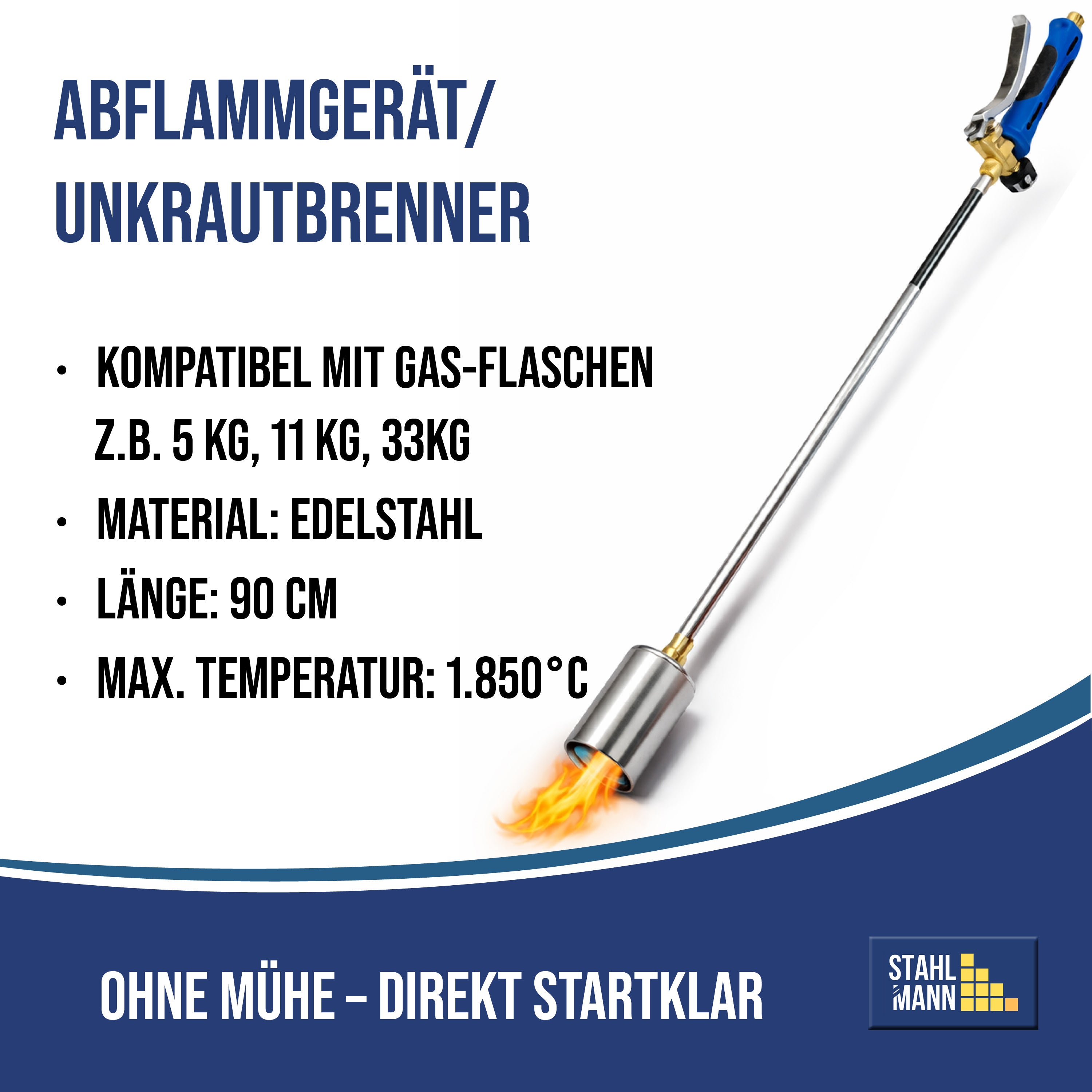 MAGNUM® onkruidbrander incl. gaspatronen – krachtige en chemicaliënvrije onkruidbestrijding