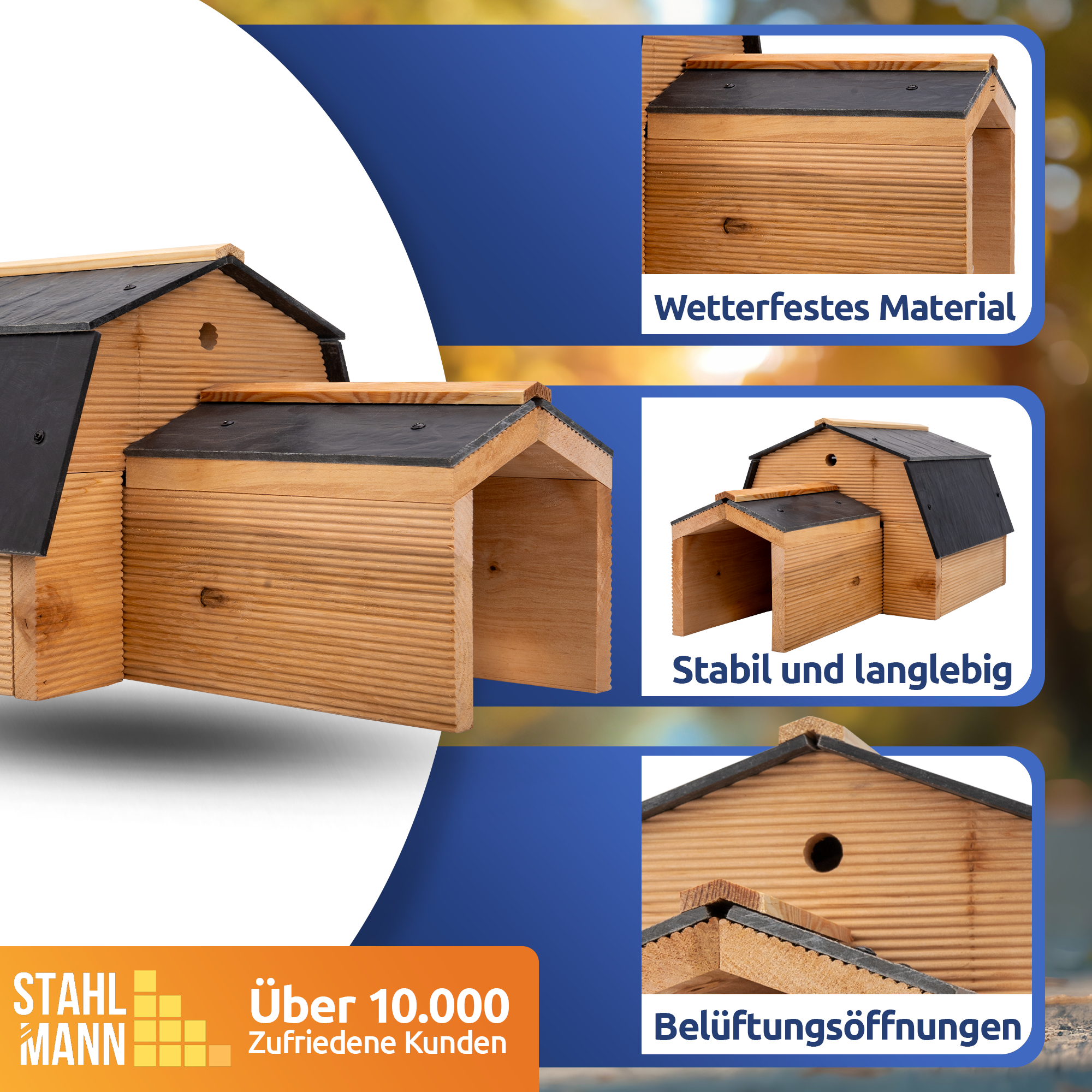 Stahlmann Igelhaus Winterfest - MADE IN EU