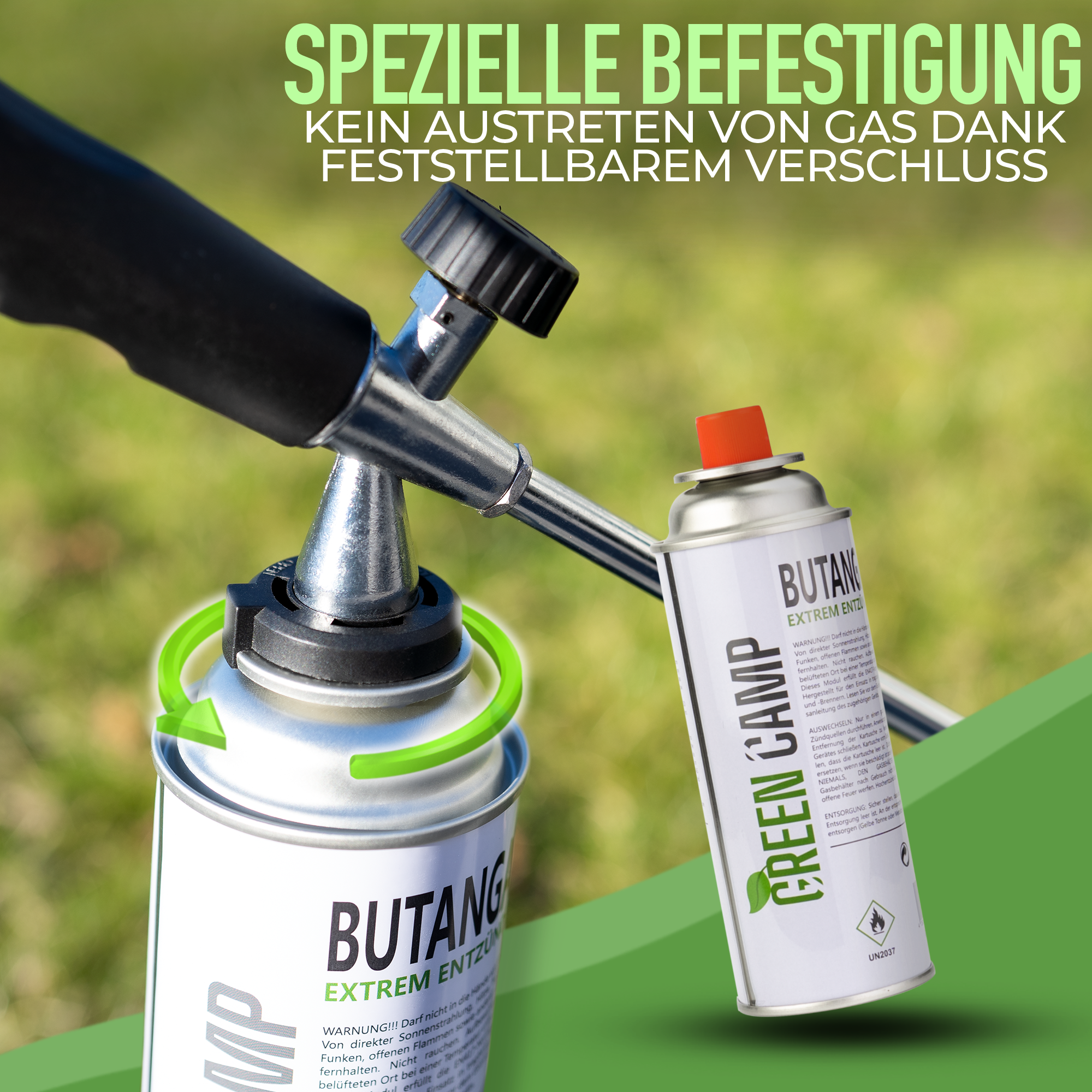 GreenCamp® Unkrautbrenner inkl. Gaskartuschen – Effektive & chemiefreie Unkrautvernichtung