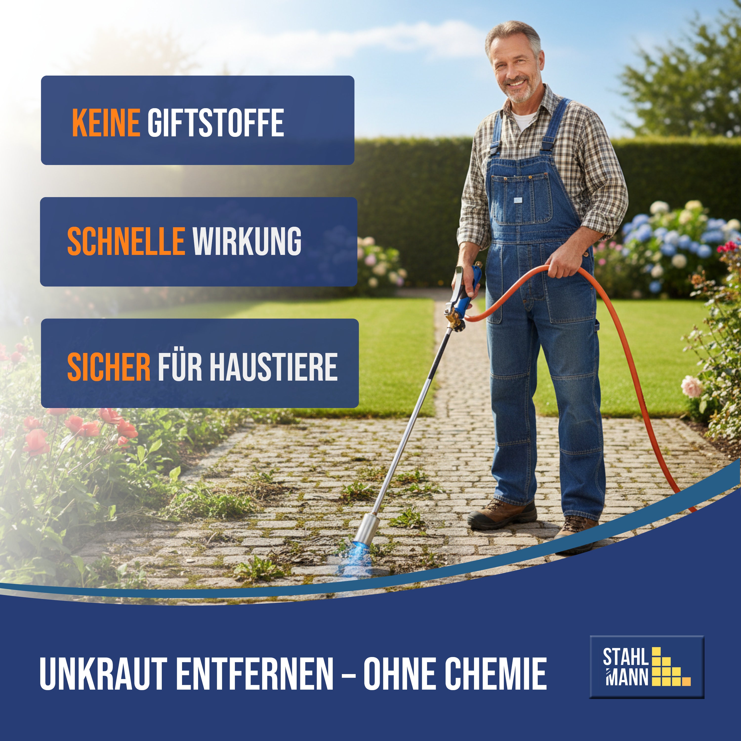 MAGNUM® onkruidbrander incl. gaspatronen – krachtige en chemicaliënvrije onkruidbestrijding