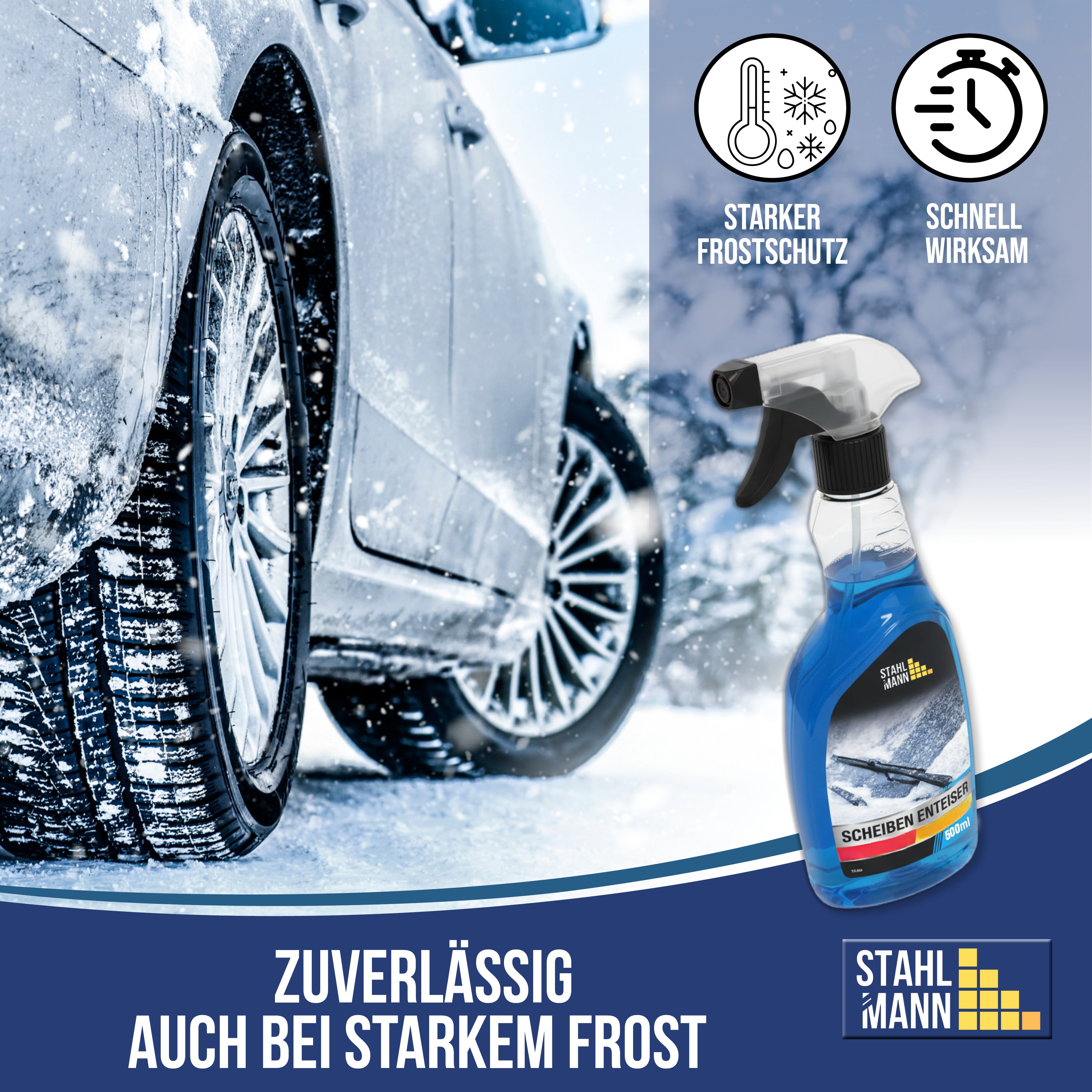 STAHLMANN® Voorruitontdooier 6-pack (6 x 500 ml) | Autoontdooierspray