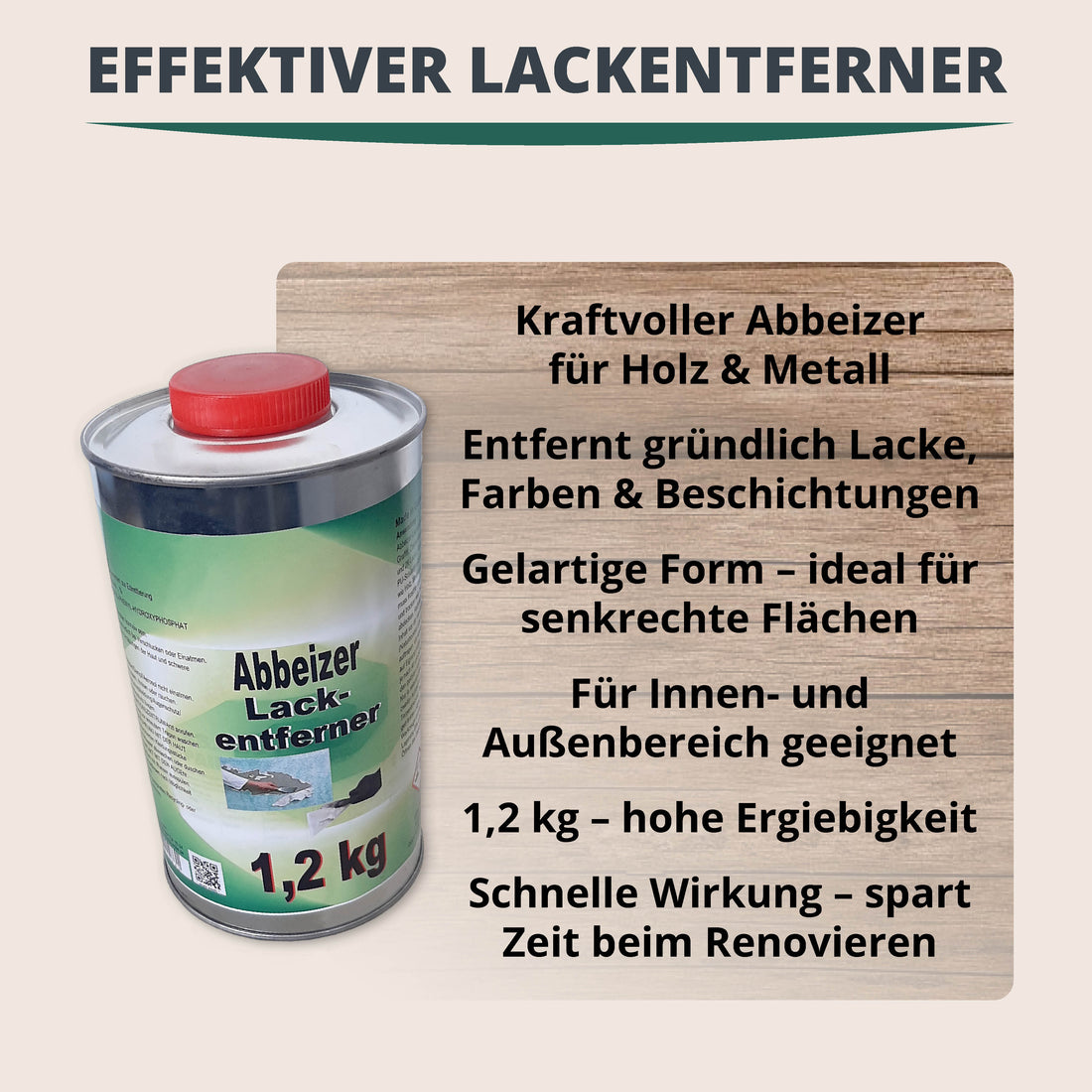 STAHLMANN® Abbeizer – Starker Lackentferner für Holz & Metall