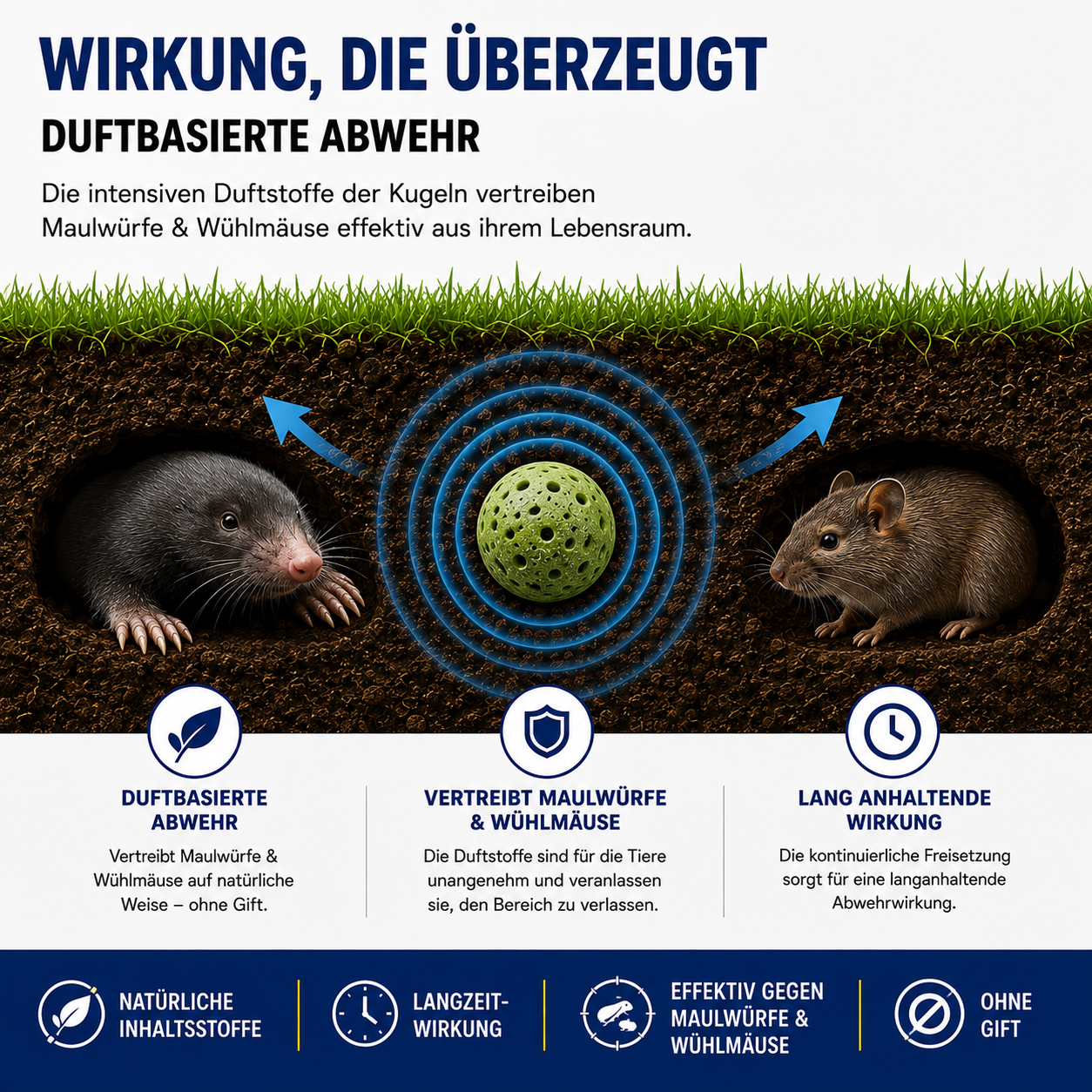 STAHLMANN Maulwurf Power Kugeln – 100 Stück
