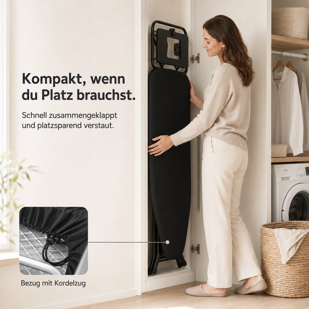STAHLMANN® XL-Bügelbrett Perfect 120×42 cm – für Dampfbügelstation