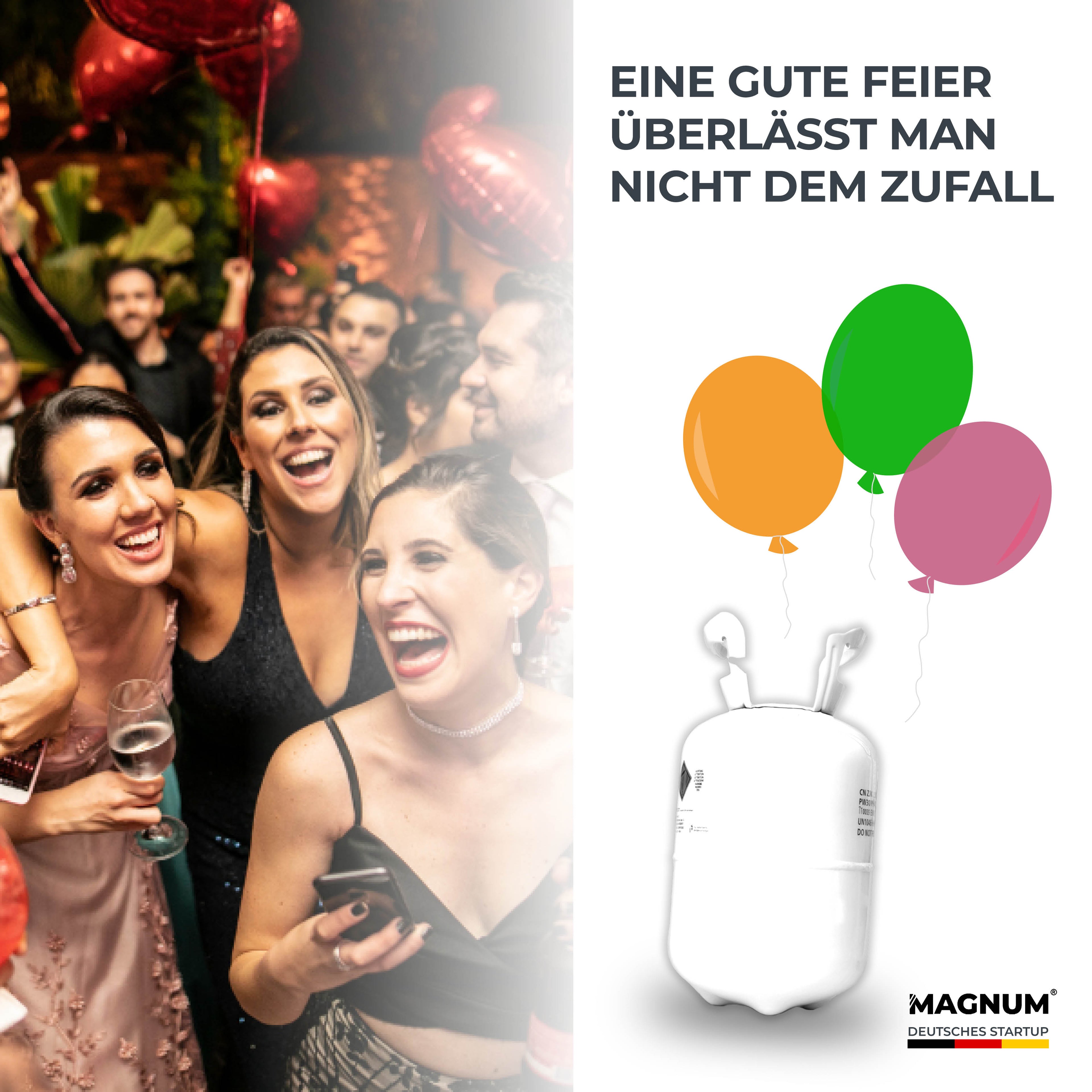 Magnum Helium Gas – Für bis zu 90 Ballons – Helium Balloon Gas für bis zu 90 Luftballons