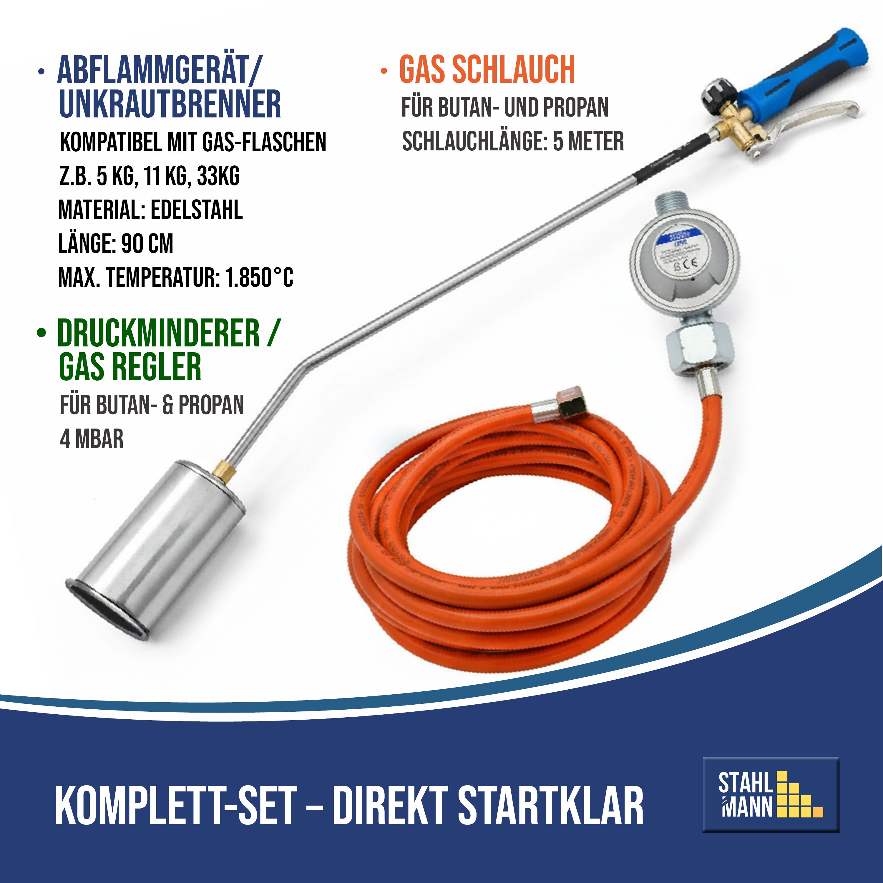 MAGNUM® onkruidbrander incl. gaspatronen – krachtige en chemicaliënvrije onkruidbestrijding