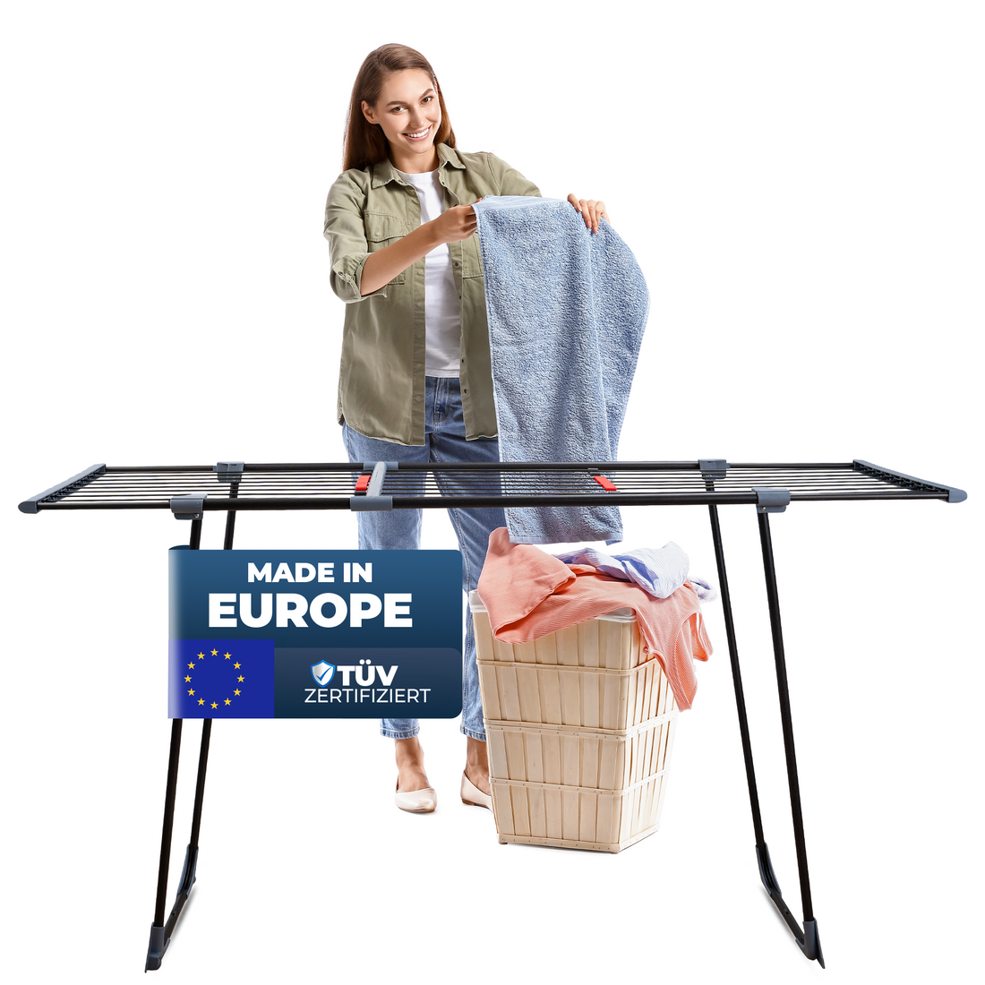 Stahlmann Magic Teleskop Wäscheständer Ausziehbar - 20 m Trockenfläche