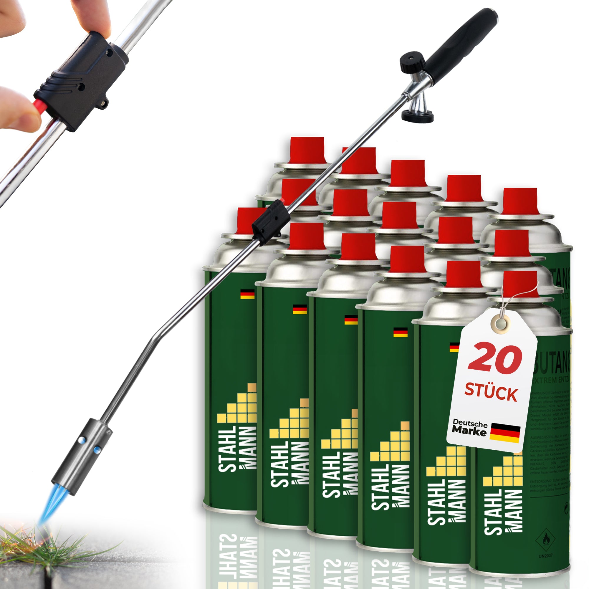 STAHLMANN® Unkrautbrenner mit Gaskartuschen – für effektive Unkrautbekämpfung