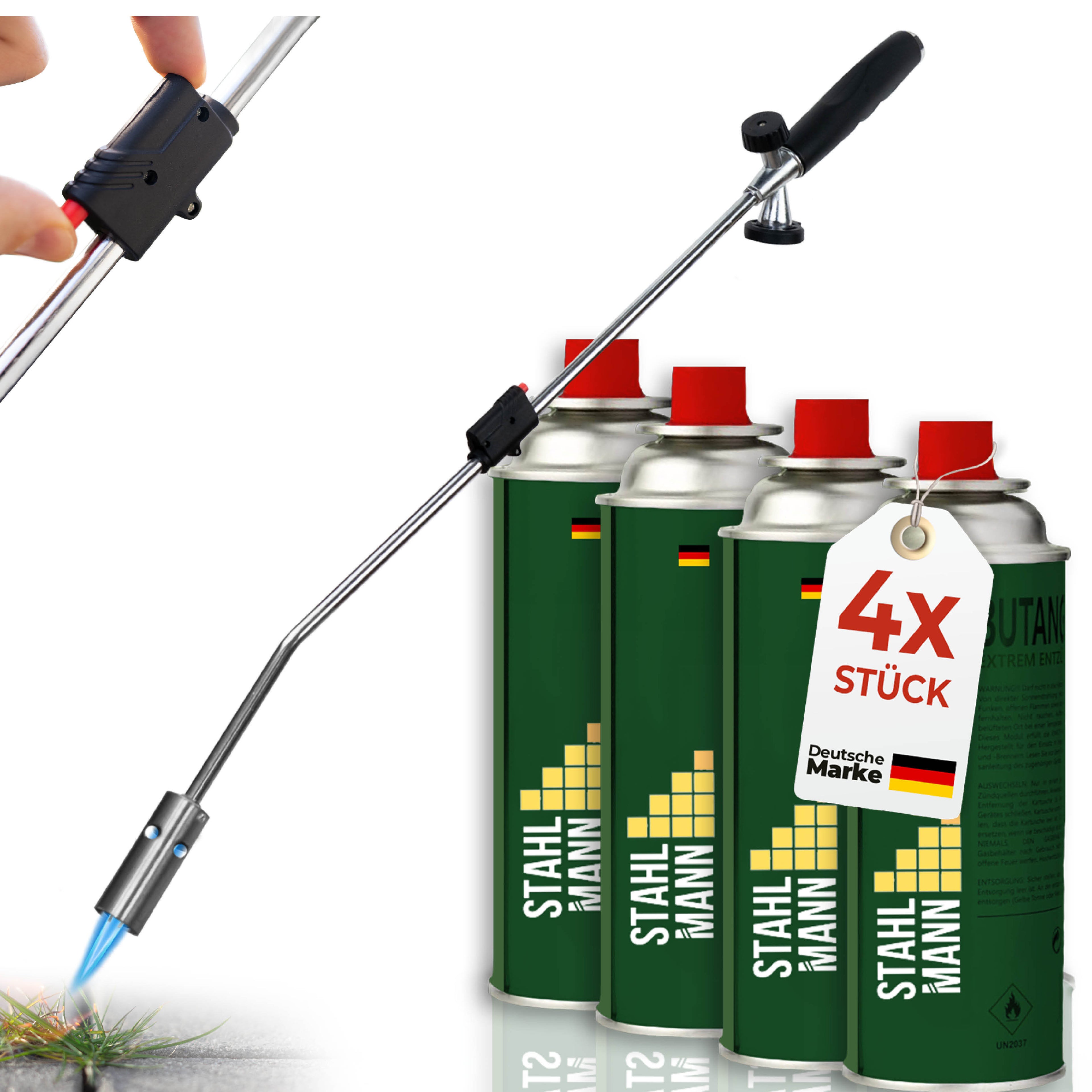 STAHLMANN® Unkrautbrenner mit Gaskartuschen – für effektive Unkrautbekämpfung