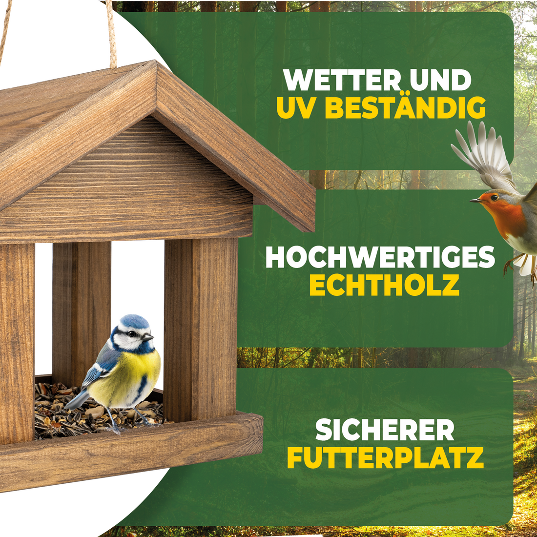 Stahlmann Vogelhaus zum Aufhängen - MADE IN EU