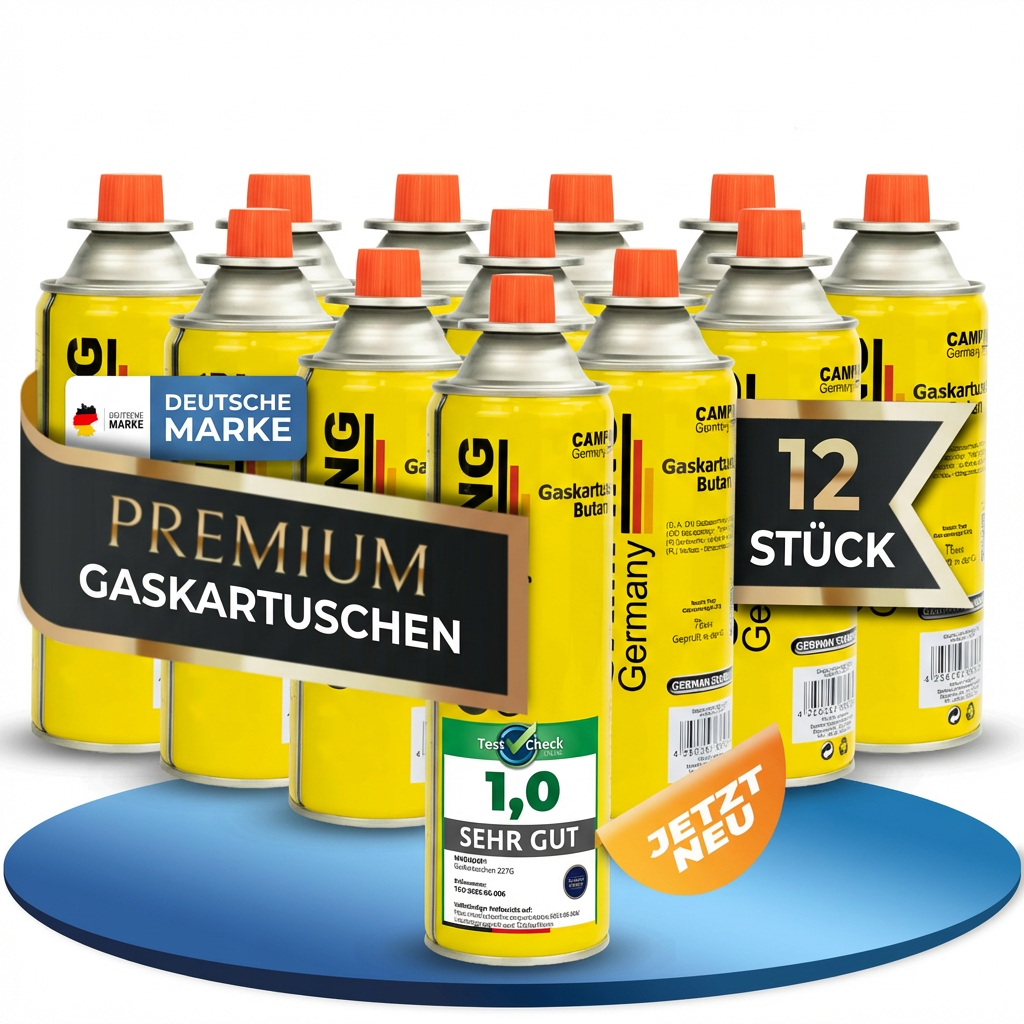 MAGNUM® butaangaspatronen 227 g – EN 417 gecertificeerd – voor kamperen, keuken en buitengebruik – 100% lekvrij en krachtig – met veiligheidsventiel