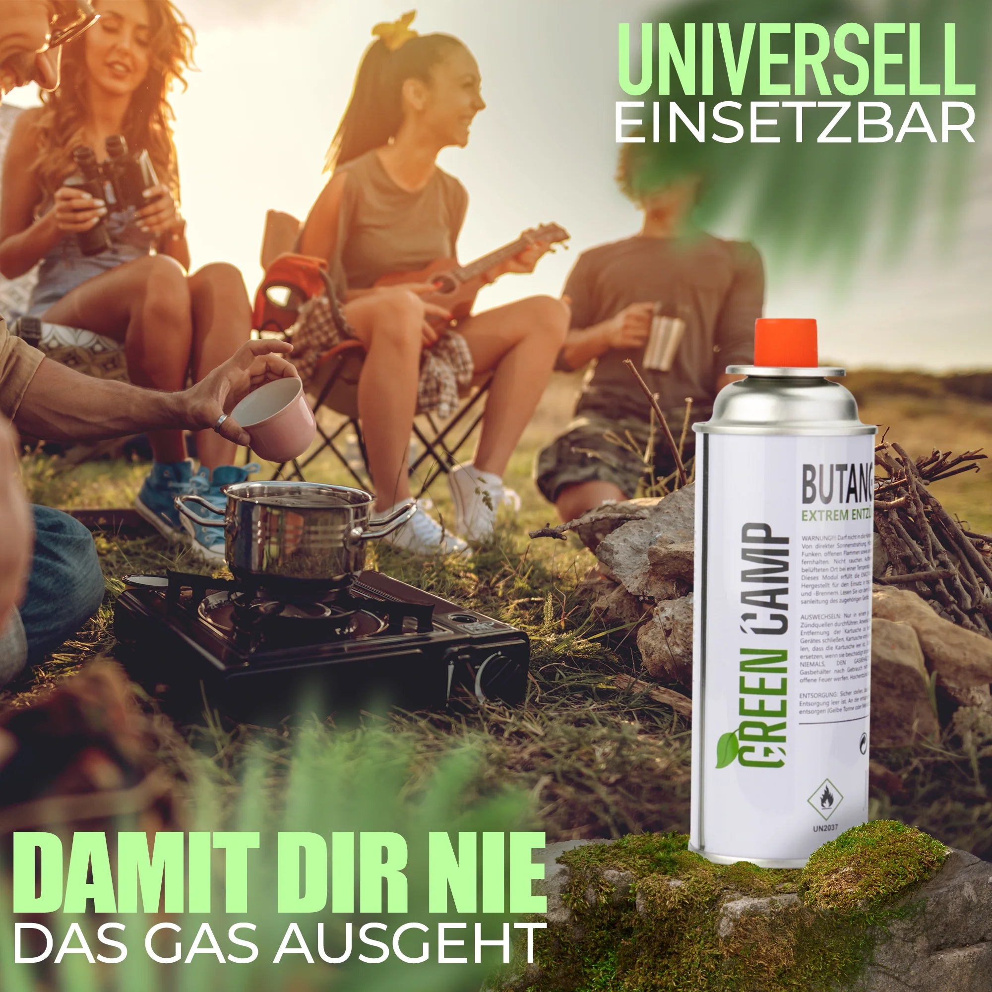 4 x Greencamp® Butangaskartuschen – 227 g – umweltbewusst, sicher & zuverlässig
