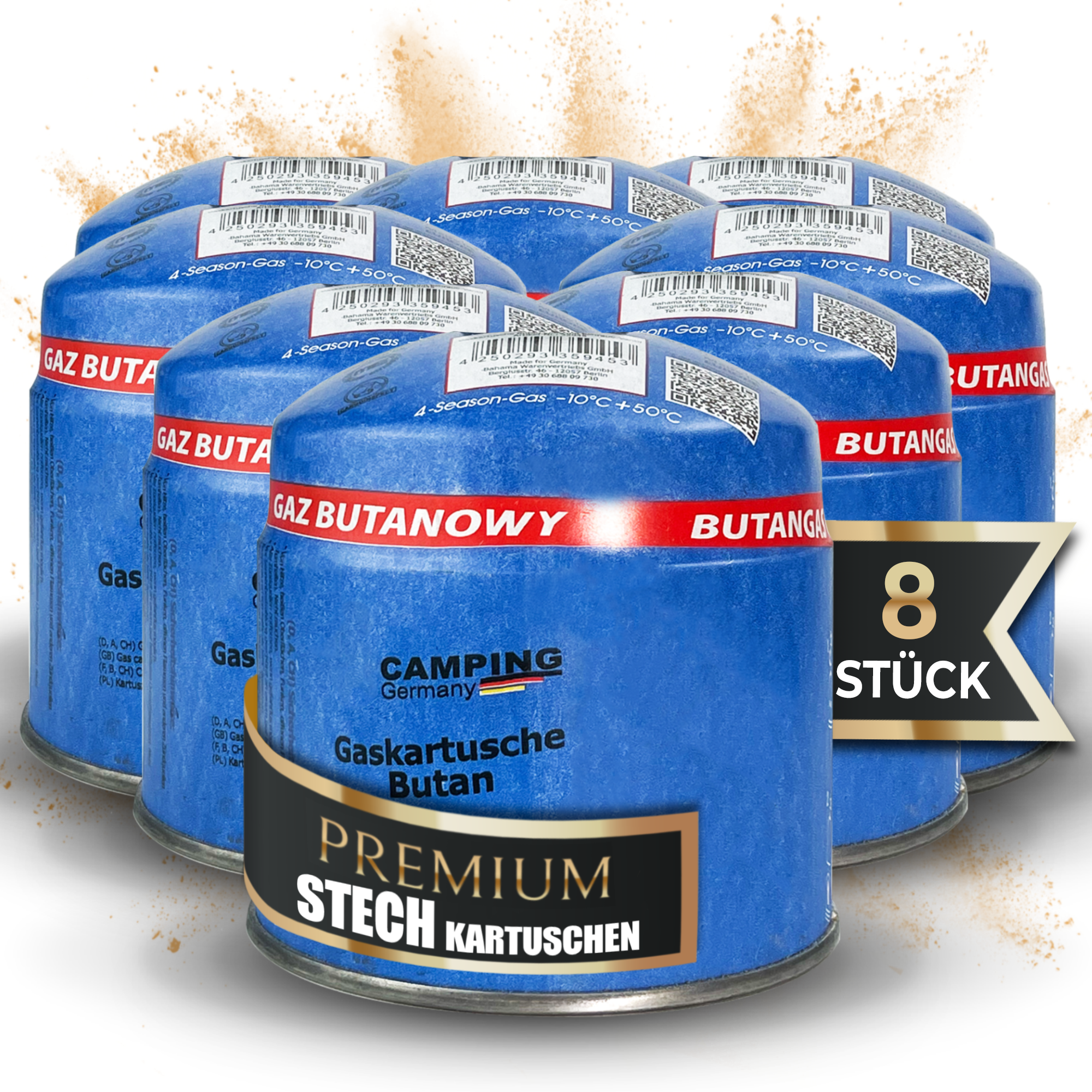 Gaskartusche 190 g - Stechgas Kartusche