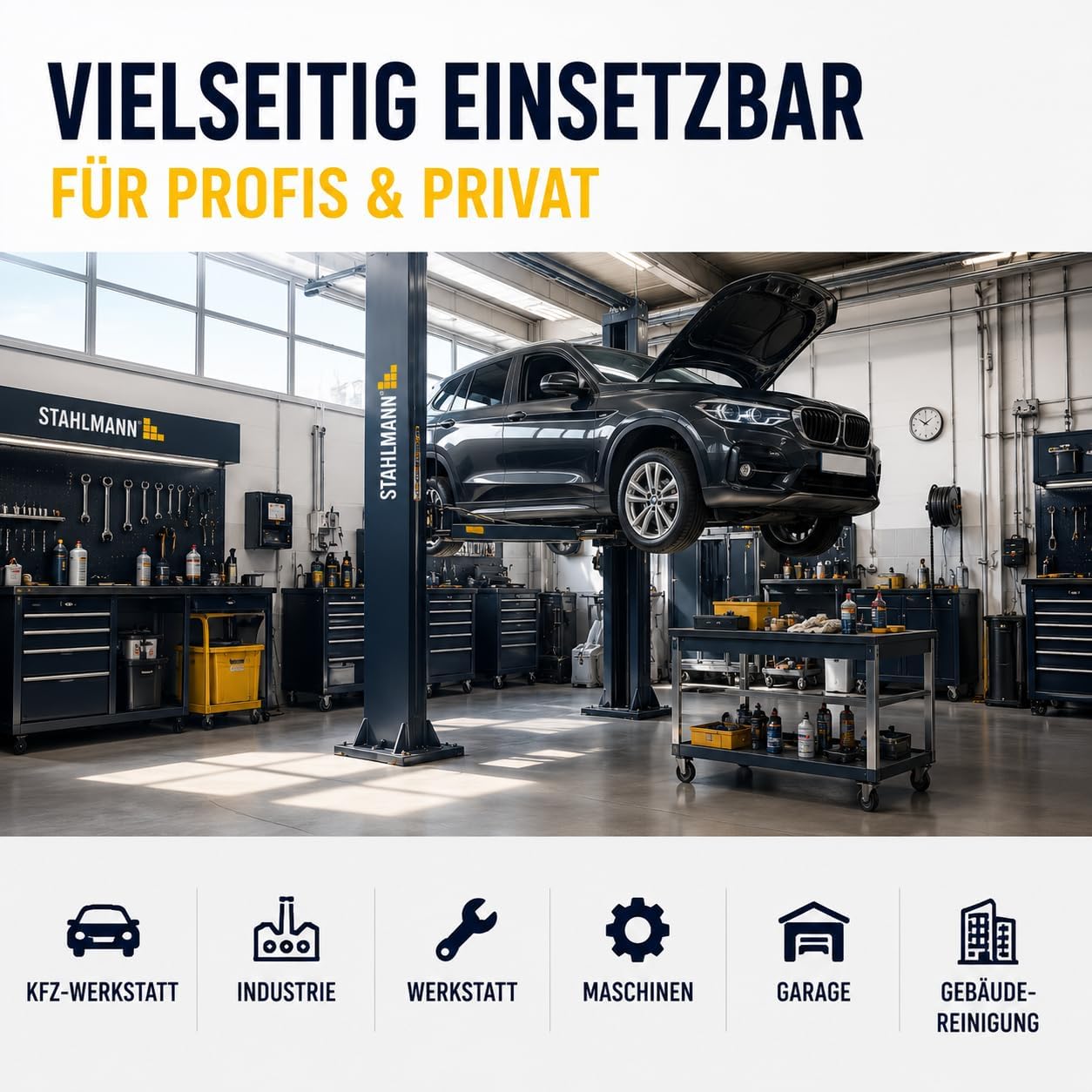 STAHLMANN Putzlappen 10 kg – Baumwolle Trikot | Werkstatt, KFZ, Maler | naht- & knopffrei