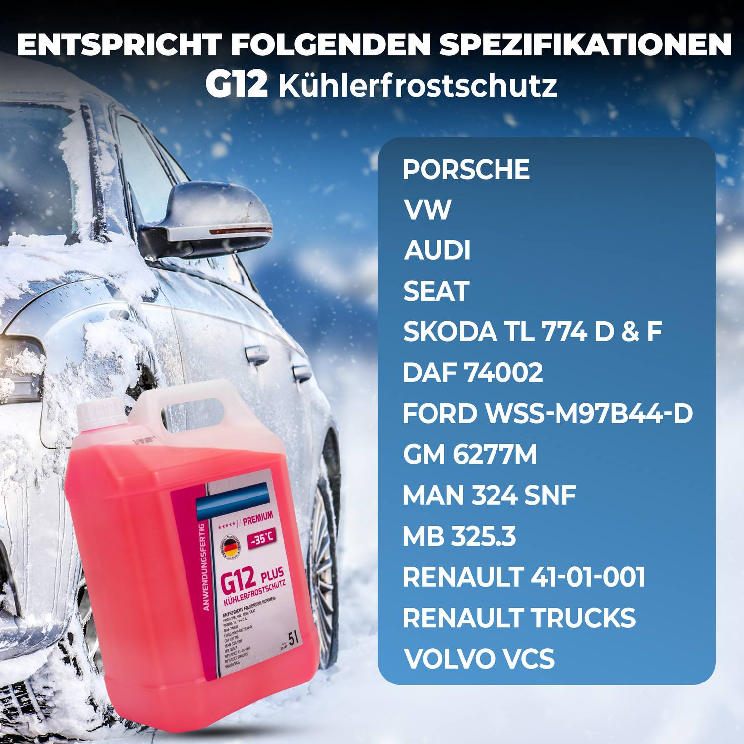 3x5L AROSO G12 PLUS Kühlerfrostschutz – Premium-Schutz bis –35 °C
