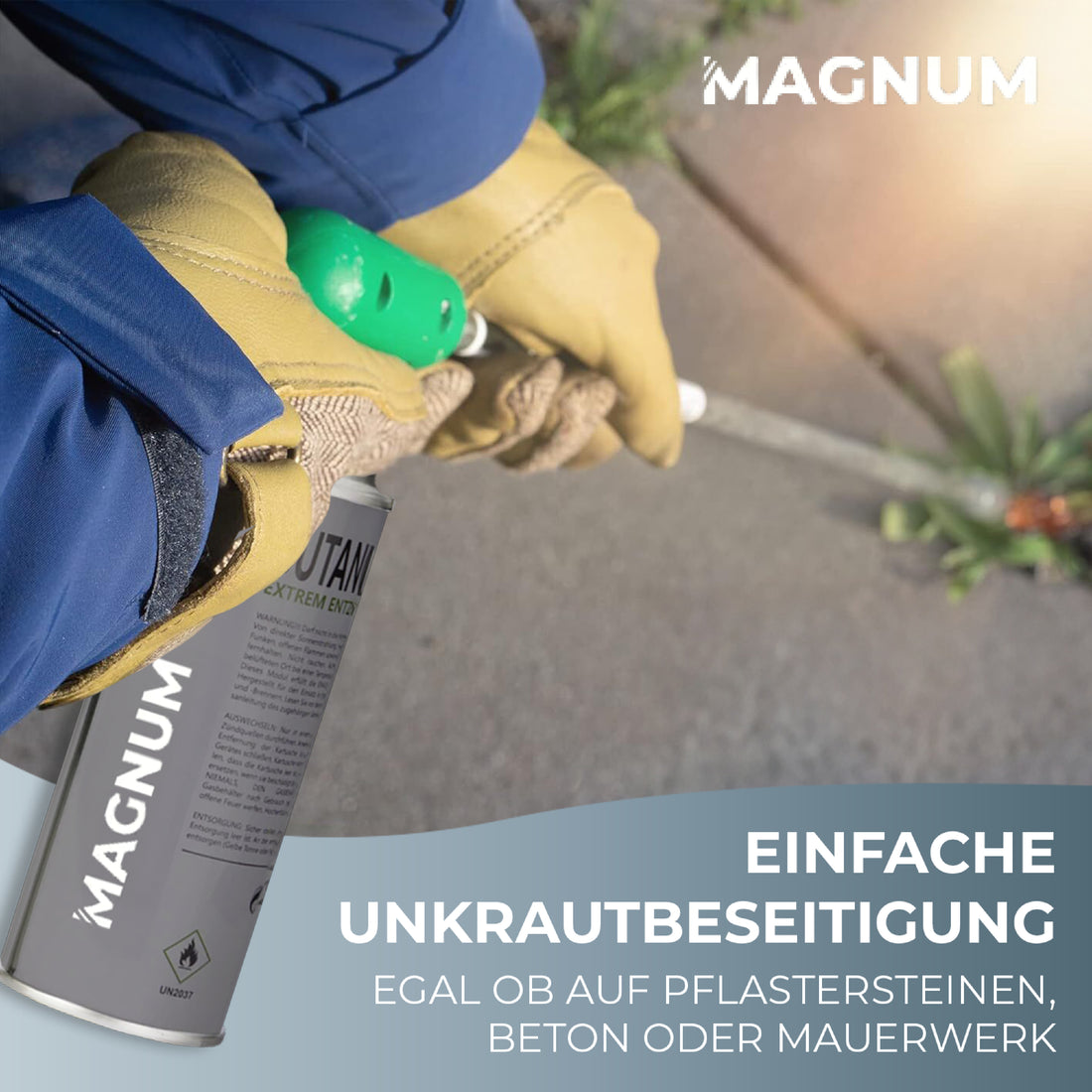 MAGNUM® Unkrautbrenner inkl. Gaskartuschen – kraftvolle &amp; chemiefreie Unkrautvernichtung