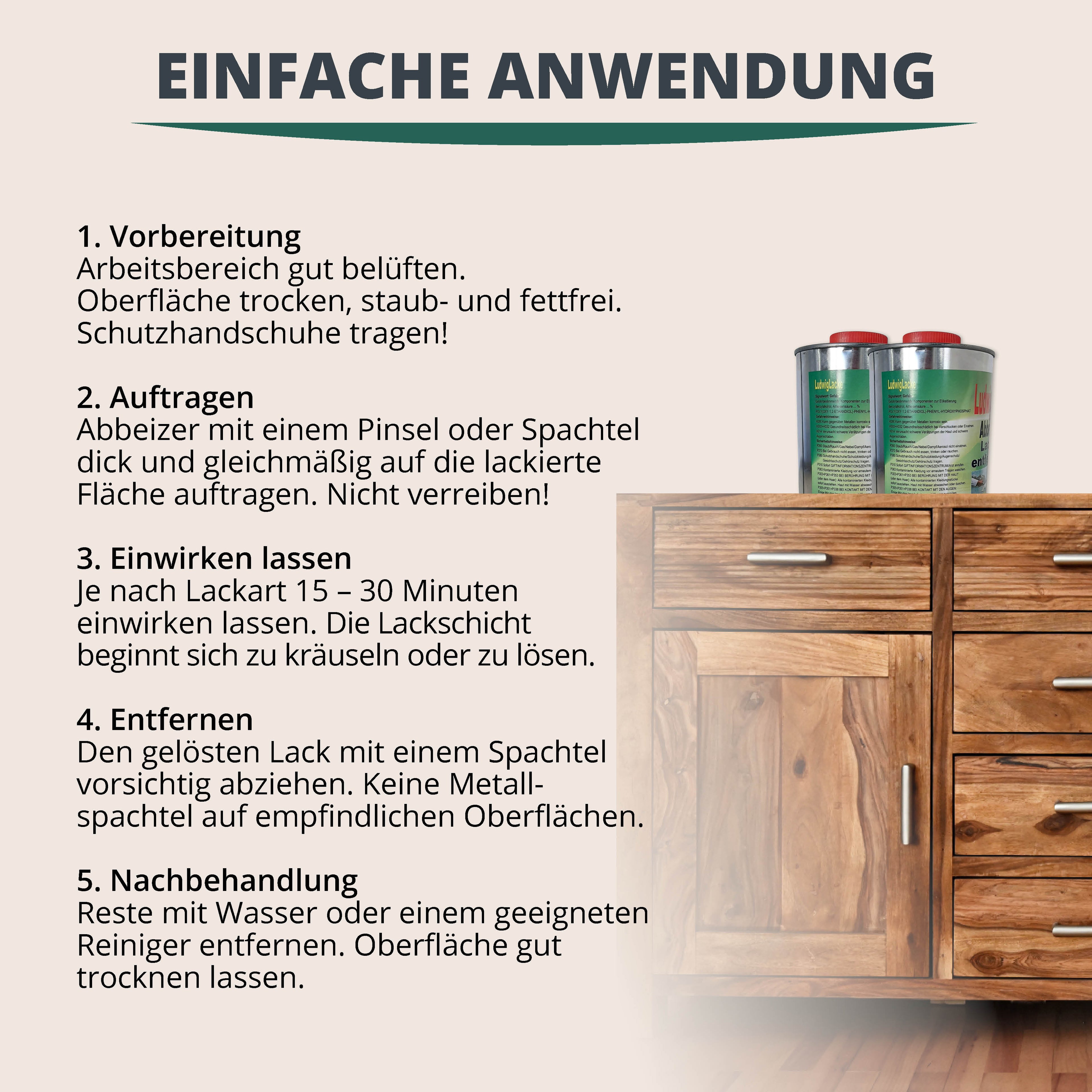 STAHLMANN® Abbeizer – Starker Lackentferner für Holz &amp; Metall