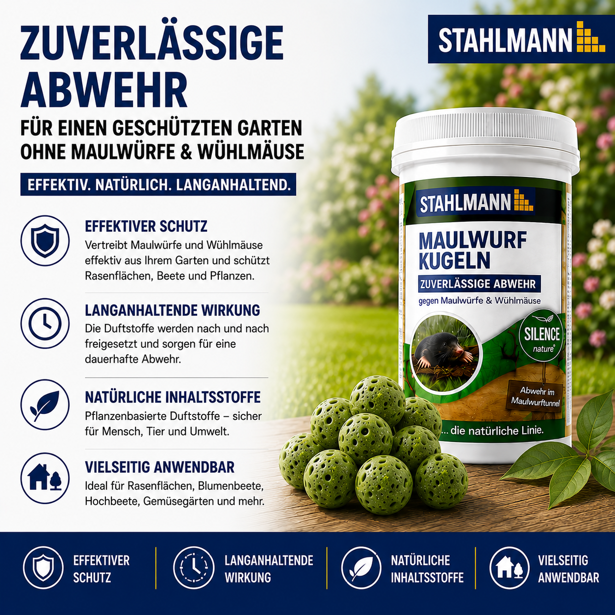 STAHLMANN Maulwurf Power Kugeln – 100 Stück