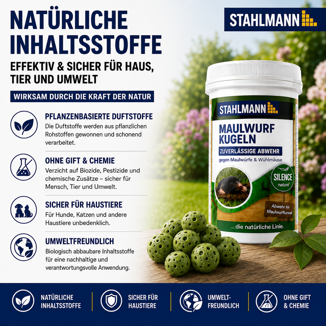 STAHLMANN Maulwurf Power Kugeln – 100 Stück