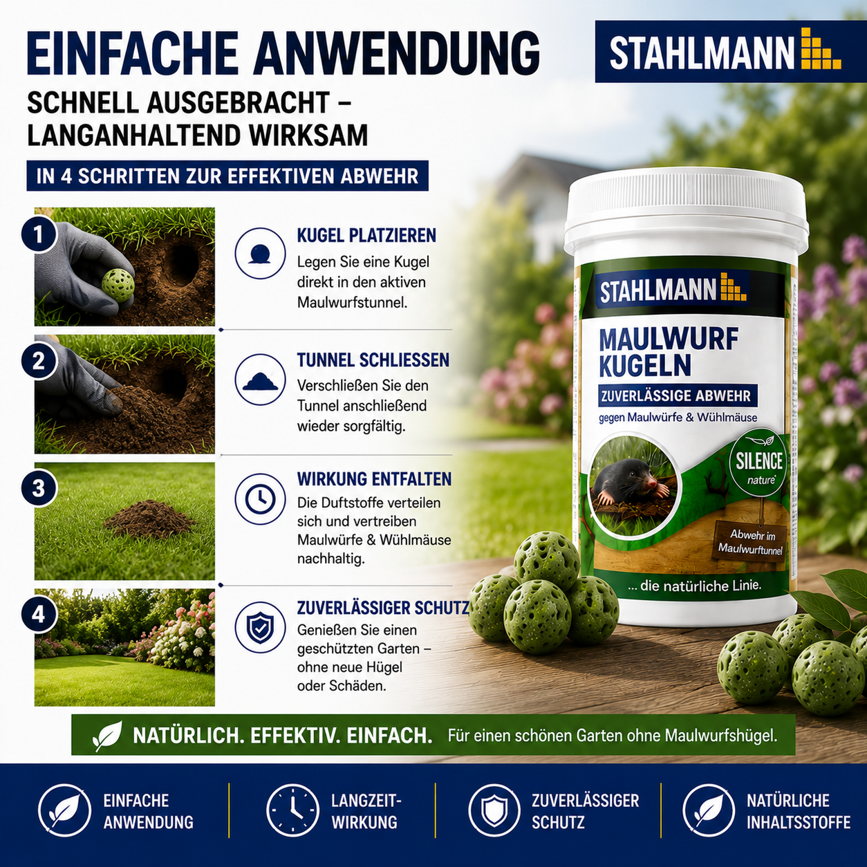 STAHLMANN Maulwurf Power Kugeln – 100 Stück