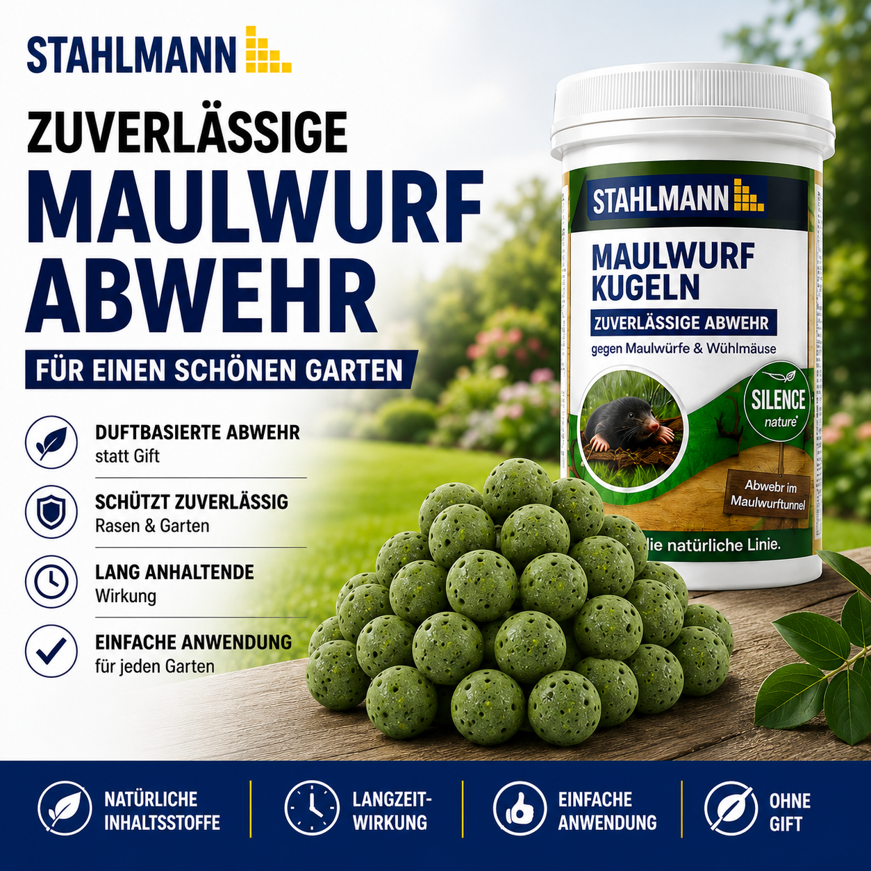 STAHLMANN Maulwurf Power Kugeln – 100 Stück