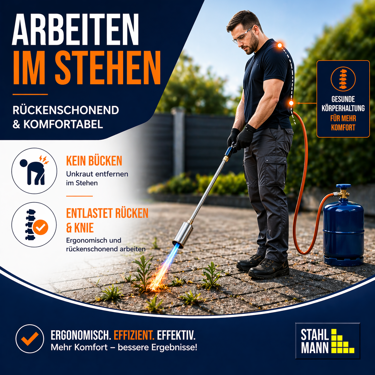 MAGNUM® onkruidbrander incl. gaspatronen – krachtige en chemicaliënvrije onkruidbestrijding