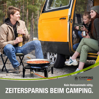 B CAMPING GERMANY® Hockerkocherinkl. Gasschlauch mit Druckminder 50 mbar