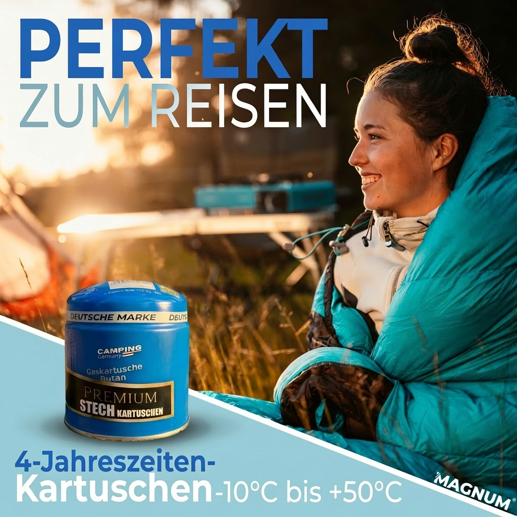 Gaskartusche 190g Stechgaskartusche – Stechgas zertifiziert für Camping