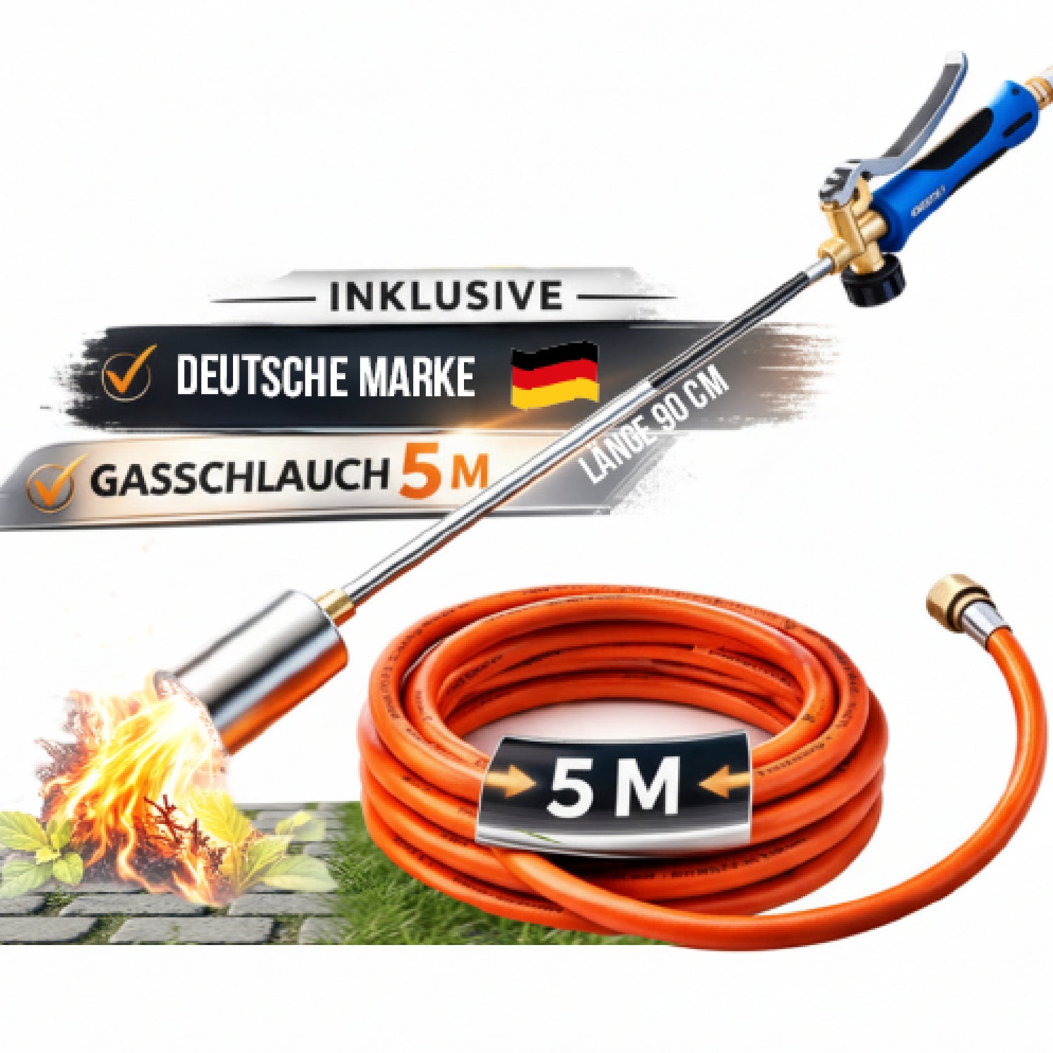 MAGNUM® onkruidbrander incl. gaspatronen – krachtige en chemicaliënvrije onkruidbestrijding