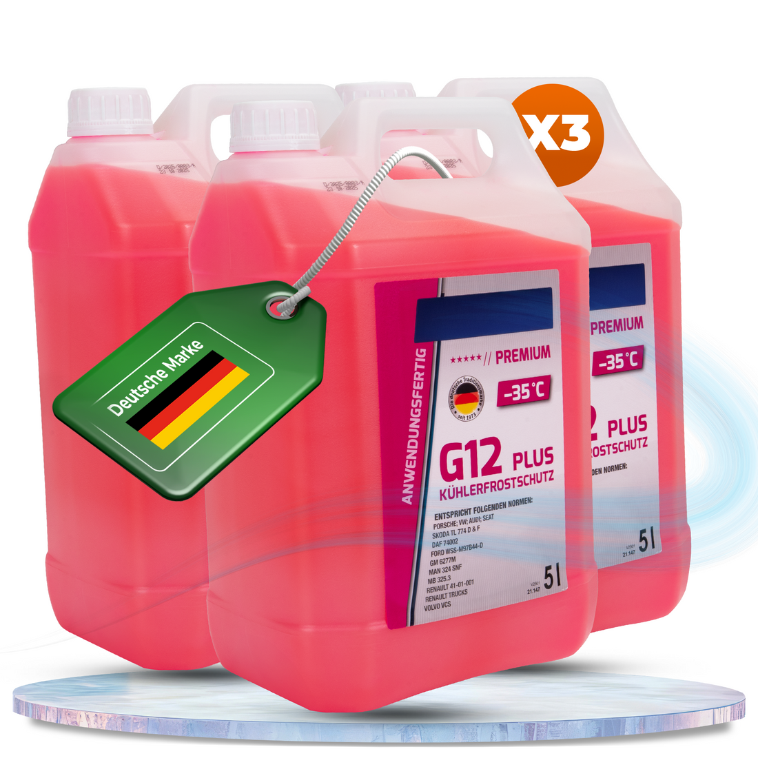 3x5L AROSO G12 PLUS Kühlerfrostschutz – Premium-Schutz bis –35 °C