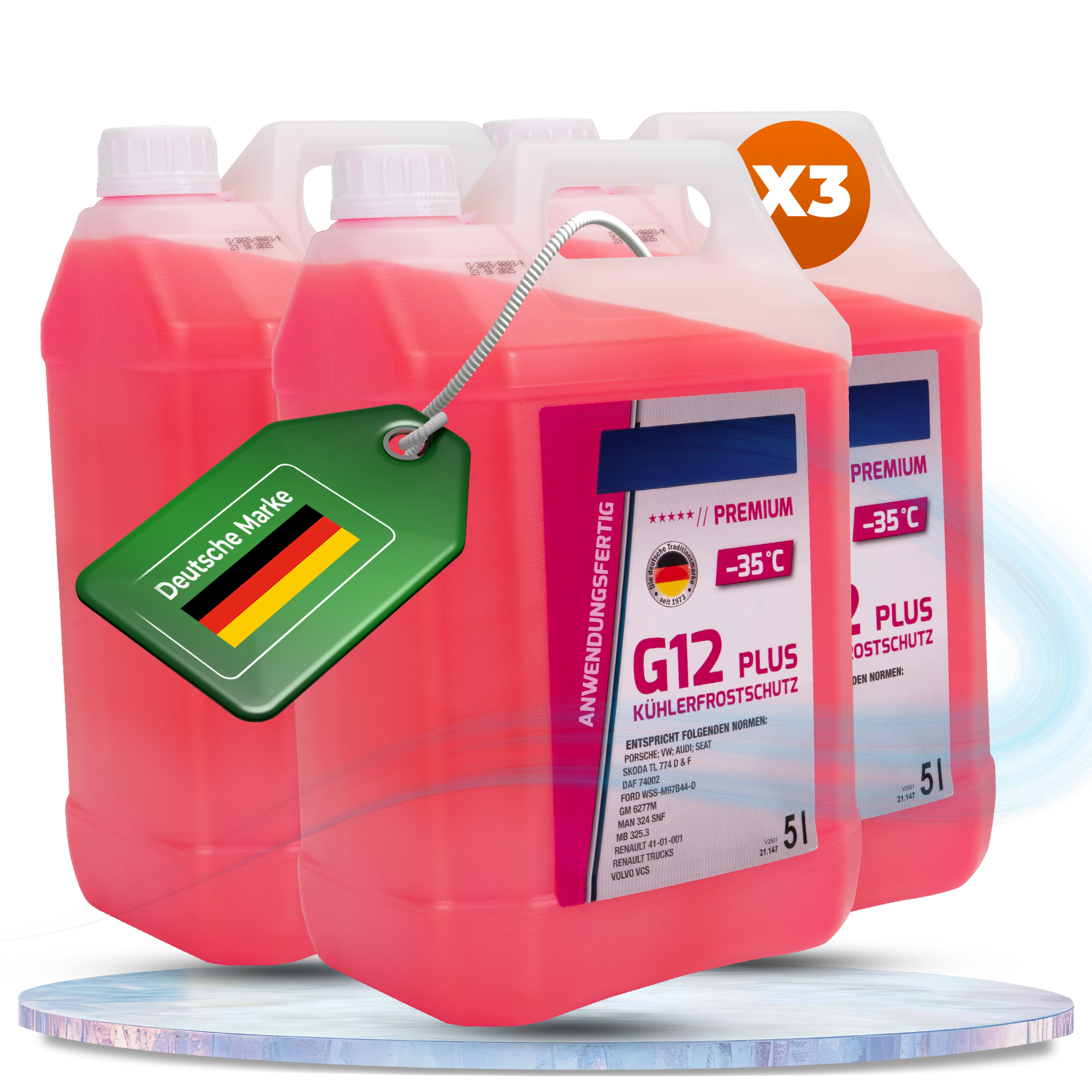 3x5L AROSO G12 PLUS Kühlerfrostschutz – Premium-Schutz bis –35 °C