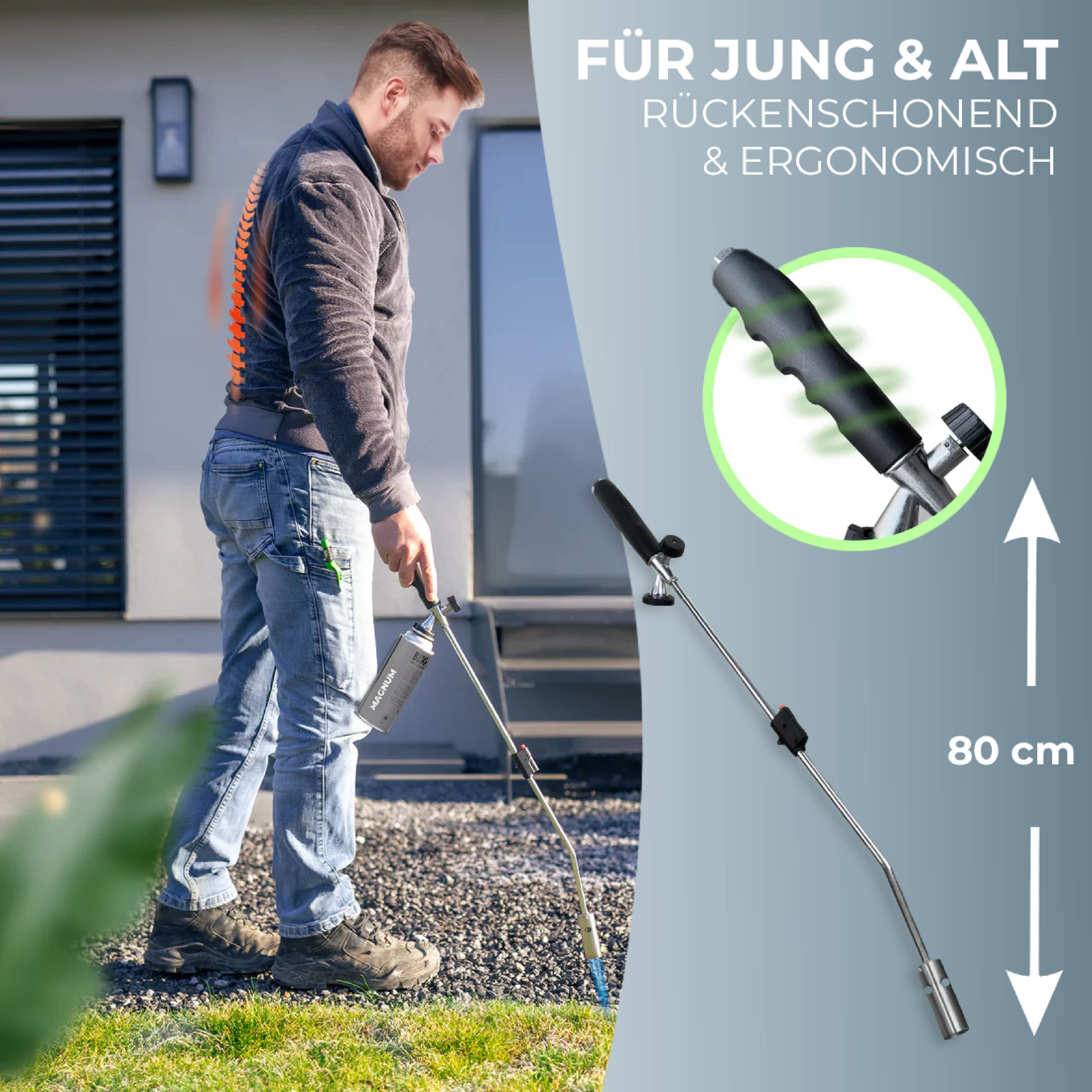 MAGNUM® Unkrautbrenner inkl. Gaskartuschen – kraftvolle & chemiefreie Unkrautvernichtung