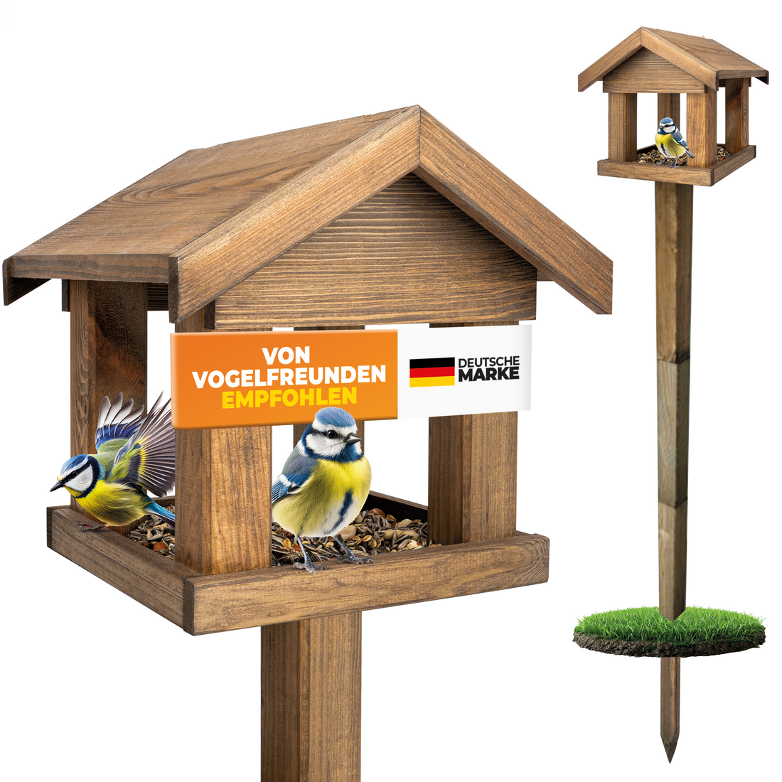 Stahlmann Vogelhaus mit Stiel - MADE IN EU