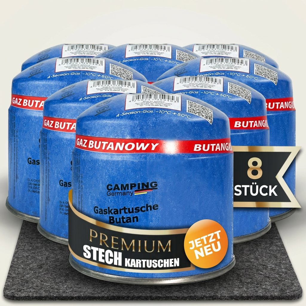 Stechgaskartusche 190 g – Butangas, EN 417 zertifiziert