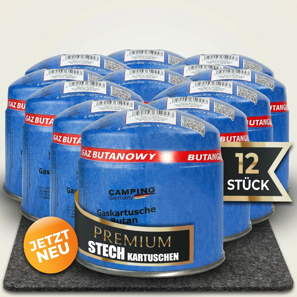 Stechgaskartusche 190 g – Butangas, EN 417 zertifiziert