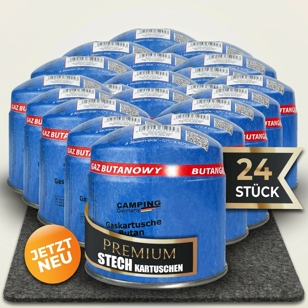 Stechgaskartusche 190 g – Butangas, EN 417 zertifiziert