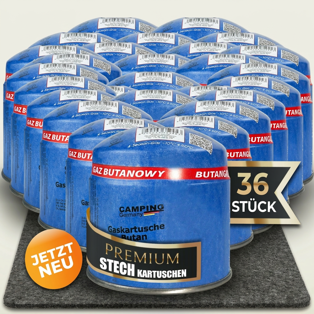 Stechgaskartusche 190 g – Butangas, EN 417 zertifiziert