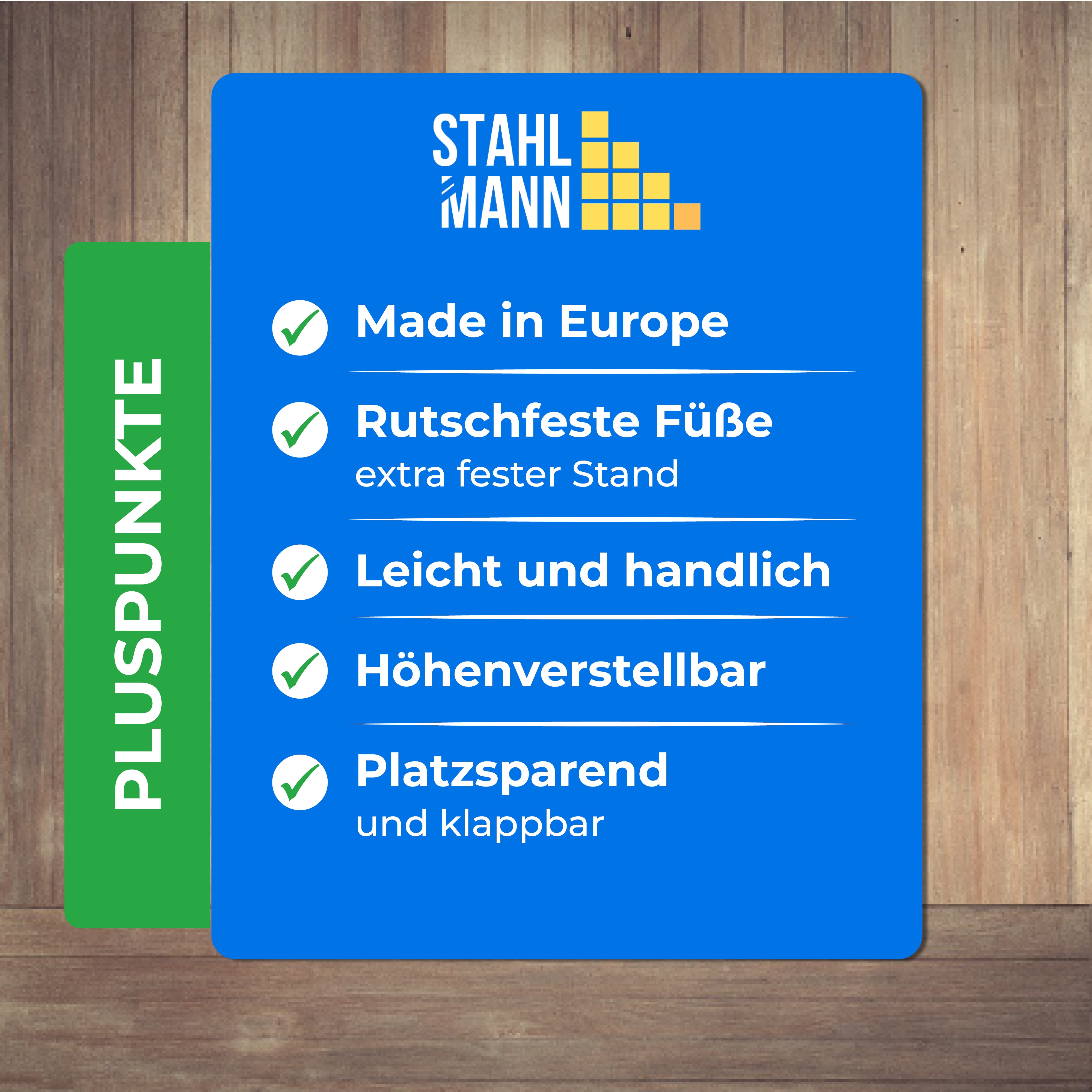 Stahlmann Höhenverstellbares Bügelbrett 114x34