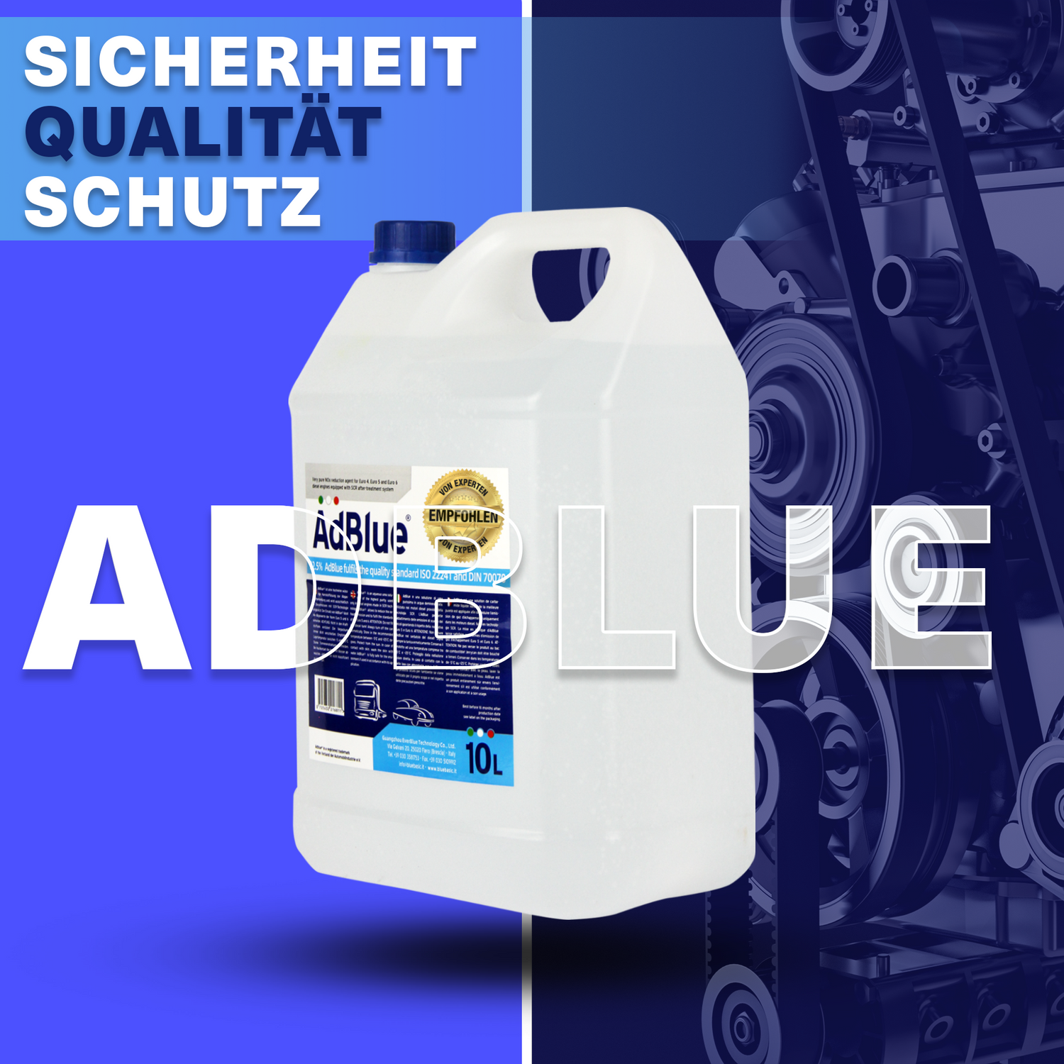 Hoyer AdBlue®2x10L + Mikrofaserntuch &amp; Latexhandschuhe