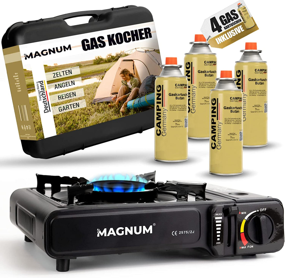 Magnum Gaskocher Set inkl. 4 Gaskartuschen