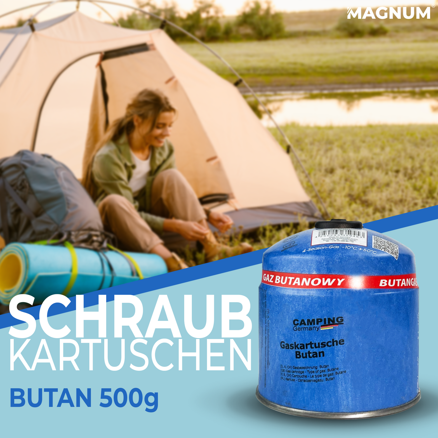 Gaskartusche 500 g mit Schraubverschluss